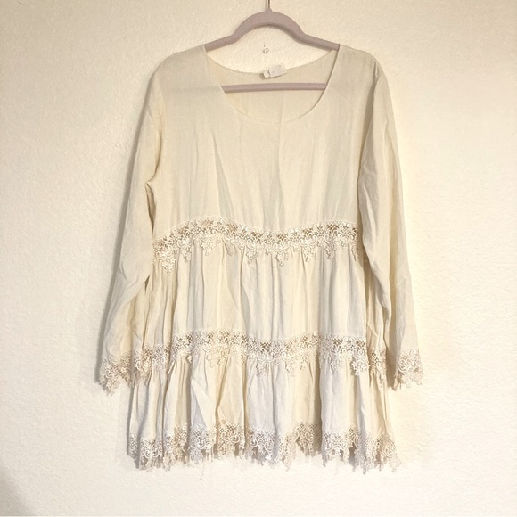 Rona vintage hippie flowy mini dress - Picture 1 of 9